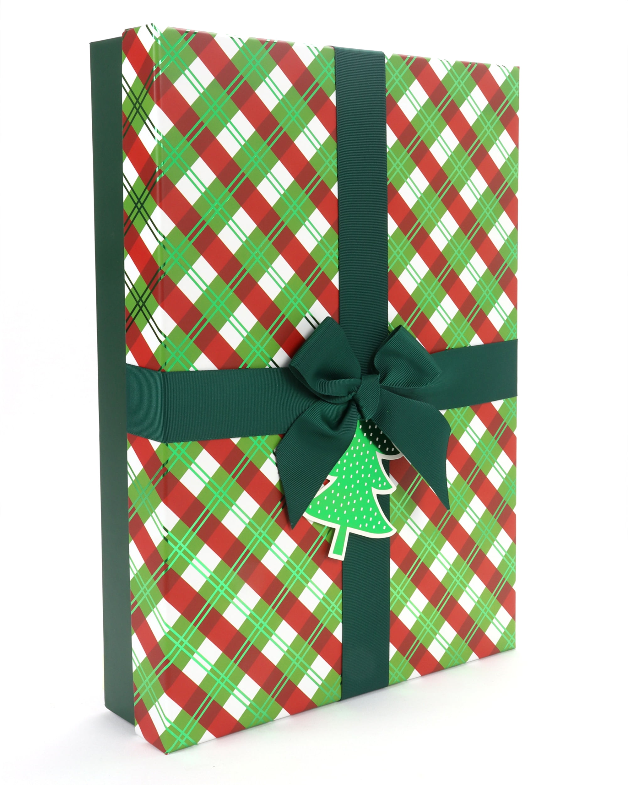 Extragoods Merry Christmas Green Gift Wrapping Paper - Set of 3 Pieces