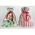 thumbnail image 1 of Wrap In A Hurry Christmas X-Large Gift Sack, Green Trees/Red Stripes, 2 Count, 1 of 4