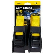 Wrap-It Storage 102-CS-12YE Cam Straps with Rubber Vehicle Protector, 1 In. x 12 Ft., 2-Pk. - Quantity 3
