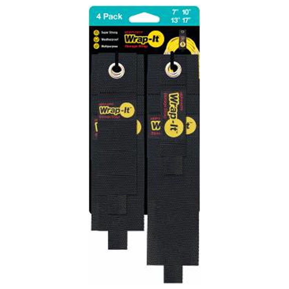 Wrap-It Storage 104-1234BX Heavy Duty Storage Straps, Assorted 4-Pk. - Quantity 6