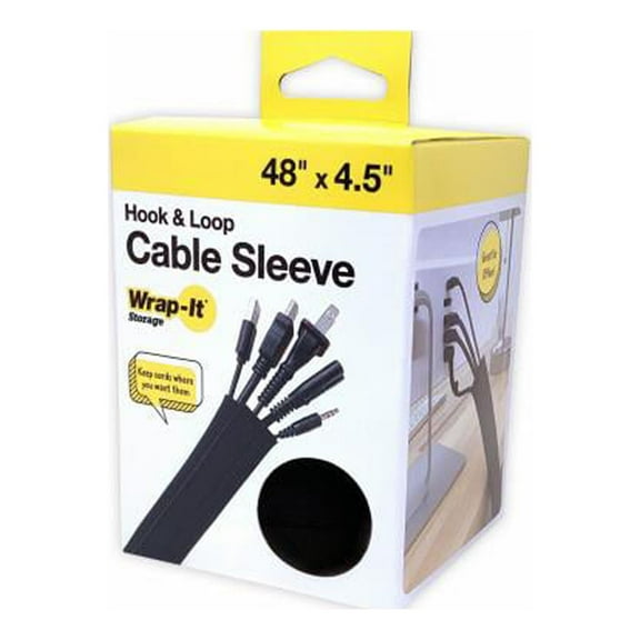 Wrap-It Storage 400-SHL-48BL Cable Sleeve Zipper, 48 In. - Quantity 3