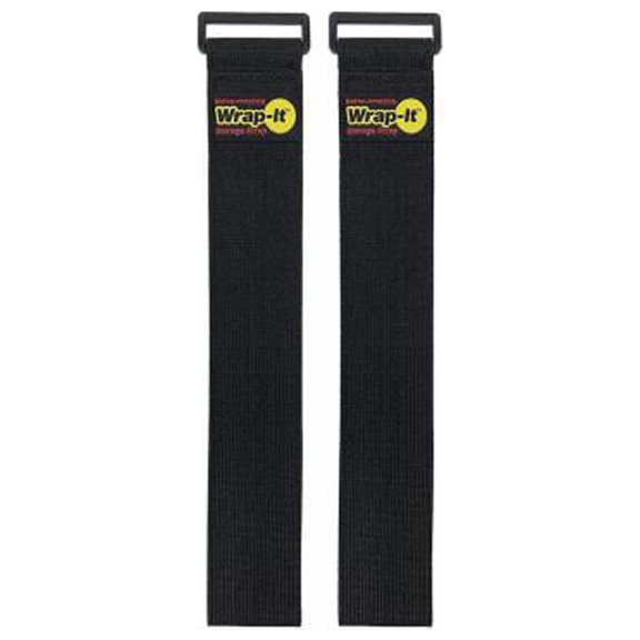 Wrap-It Storage 406-CC-5LX-GR Cable Clams Hook & Loop Cord Holders, Gray, 5 In. - Quantity 6