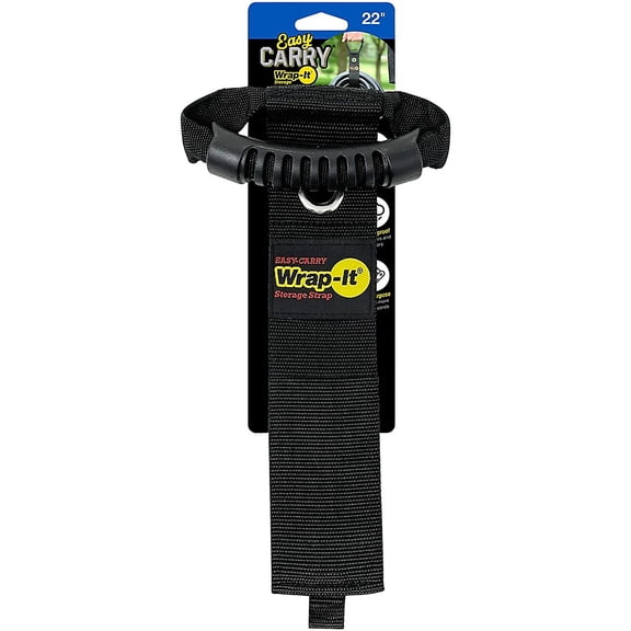 Wrap-It Storage Straps Easy Carry 22" Storage Straps 20-Pack - Black