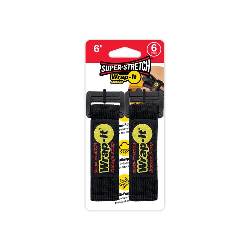 Wrap-It Storage Straps Super Stretch 6"-6 Pk - Walmart.com
