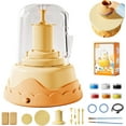 thumbnail image 1 of Wrap N Share Mini Pottery, Wrapnshare Pottery, DIY Pottery Wheel Kit, Mini Pottery Wheel, Mini Pottery Wheel Machine with Air Dry Clay Kit, Creative Pottery Painting Kit (Yellow with 2 Clay), 1 of 8