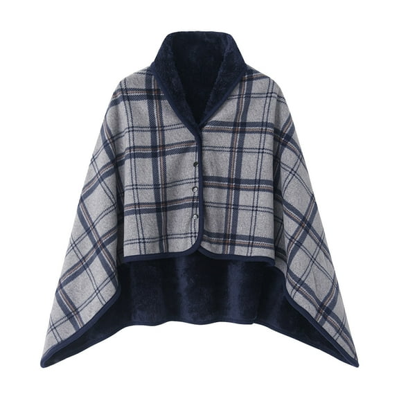 Wrap Shawl Blanket Wearable Plaid Fleece Warm Cover For Bed Travel Camping Home Use Cozy And Lightweight 39.37 X 55.12 Inches Polyester Fabric