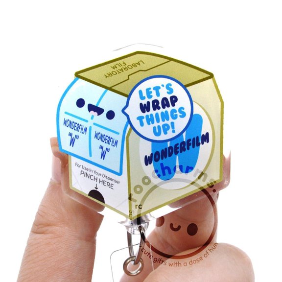 Wrap Things Up Badge Reel for Scientists, Medical Lab Techs, MLS MLT, Researcher, Biology, Chemistry, Lab Notebook Decor, Healthcare, STEM