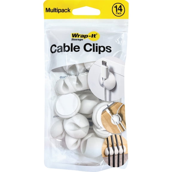Wrap-it Storage Cable Clip - Pack of 6