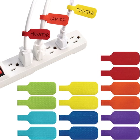 Wrap-it Storage Multi-Color Cable Organizer - Pack of 8