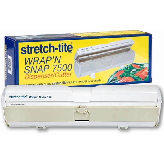 Wrap'n Snap 7500 Dispenser, Easy Refill and Cutter for Plastic Wrap