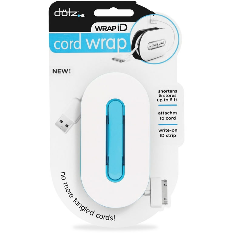 WrapID, Holds up to 6 ft of Cord, Blue WrapID, Holds up to 6 ft of Cord, Blue