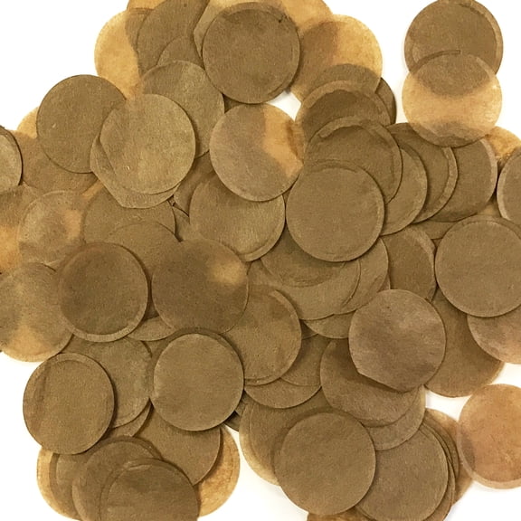 Wrapables® 1" Round Tissue Confetti Party Decorations for Weddings, Birthday Parties, and Showers (Brown)