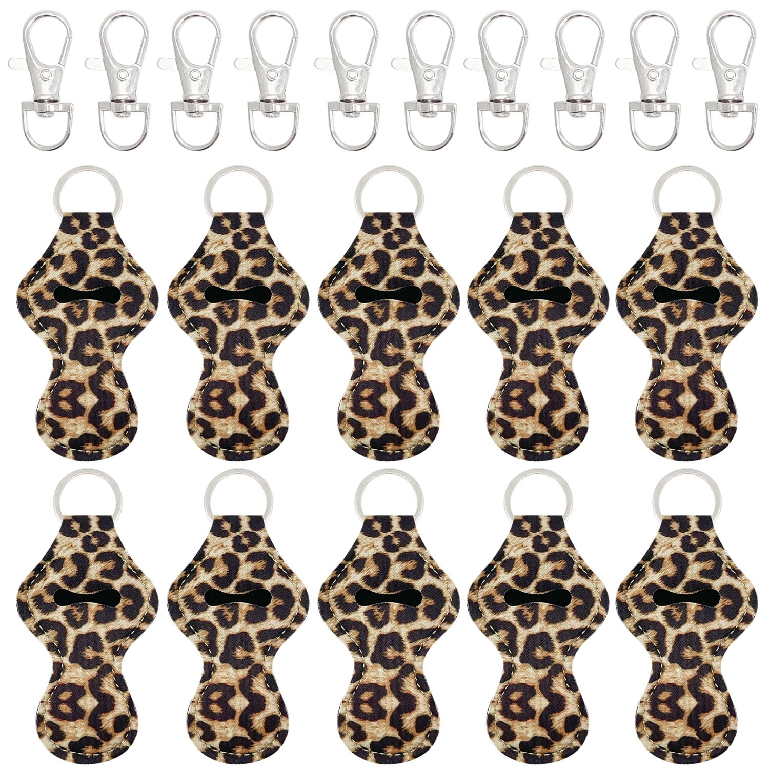 Allydrew Chapstick-Halter – 10er Set Mit Metall-Karabiner, Dehnbares Neopren, Für Handtasche & Schlüsselbund
