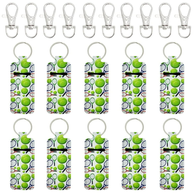Wrapables 10 Pack Chapstick Holder Keychain, Keyring for Lip Balm