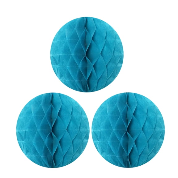 Wrapables® 10" Set of 3 Tissue Honeycomb Ball Party Decorations for Weddings, Birthday Parties, Baby Showers, and Nursery Décor, Aqua