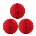 thumbnail image 1 of Wrapables® 10" Set of 3 Tissue Honeycomb Ball Party Decorations for Weddings, Birthday Parties, Baby Showers, and Nursery Décor, Red, 1 of 3