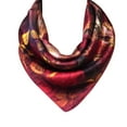 thumbnail image 1 of Wrapables® 100% Charmeuse Silk Square Scarf Neckerchief, Red Roses, 1 of 4