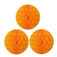 thumbnail image 1 of Wrapables® 12" Set of 3 Tissue Honeycomb Ball Party Decorations for Weddings, Birthday Parties, Baby Showers, and Nursery Décor, Orange, 1 of 3