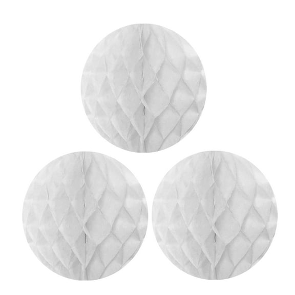Wrapables® 12" Set of 3 Tissue Honeycomb Ball Party Decorations for Weddings, Birthday Parties, Baby Showers, and Nursery Décor, White