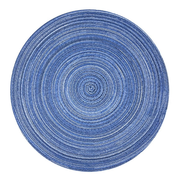 Wrapables® 15" Woven Round Placemats (Set of 6), Blue