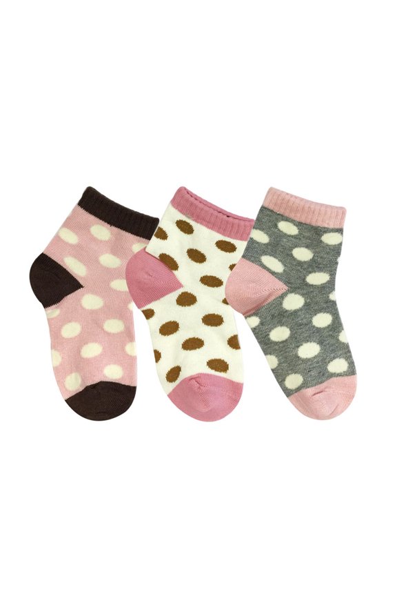 3 Pair Fun Polka Dot Socks for Toddler