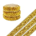 thumbnail image 1 of Wrapables 3 Yards Self Adhesive Resin Rhinestone Ribbons, Glittery Bling Tape Strips for DIY Crafts Wedding Party Decoration (3 Rolls), Gold, 1 of 4