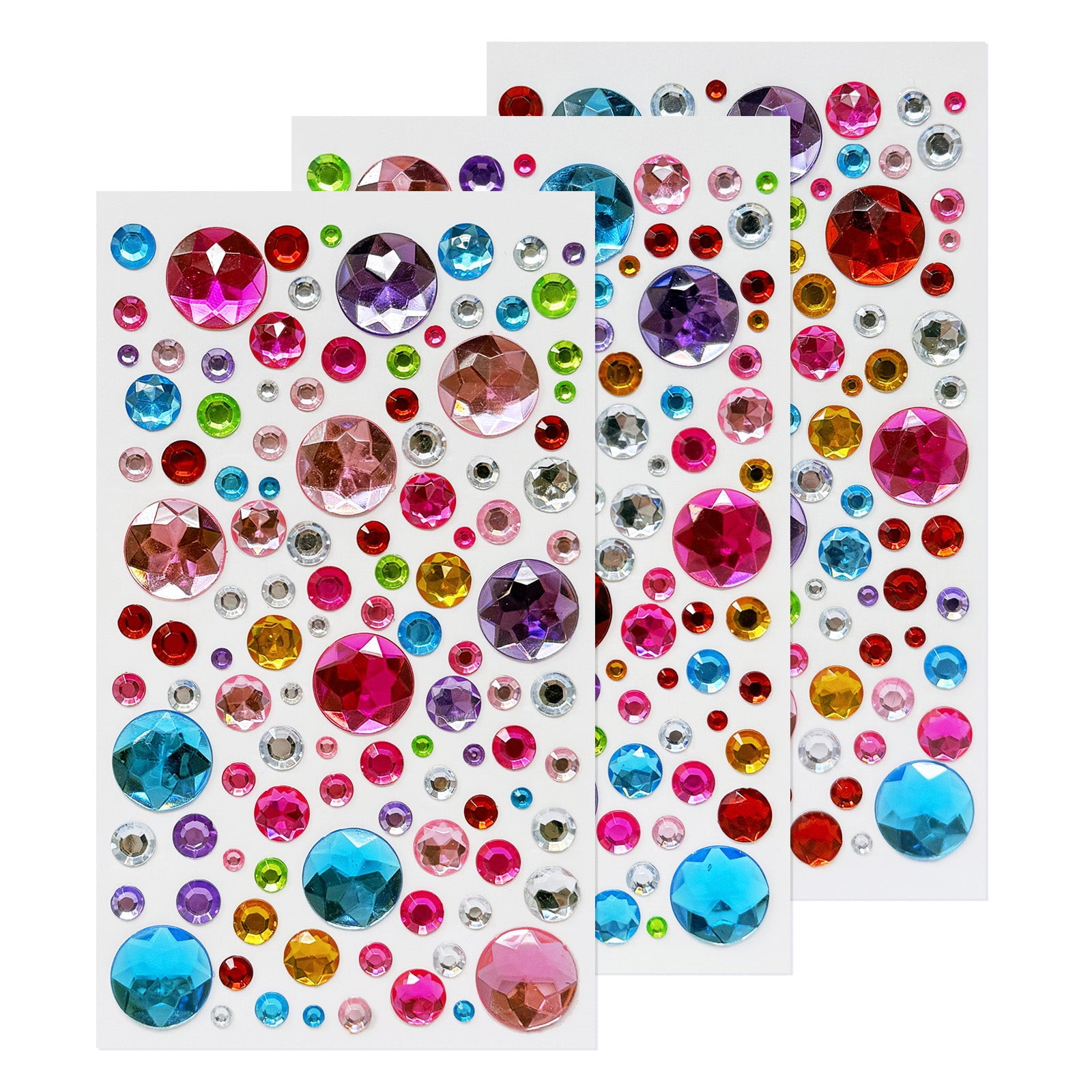 Crystal Syickers Wrapables 327pcs Acrylic Self Adhesive Crystal Rhinestone Gem Stickers ...