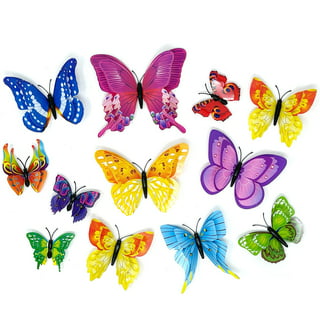 ENJOY 12Pcs PVC 3D Butterfly wall decor cute Butterflies wall stickers art  Decals home Decoration