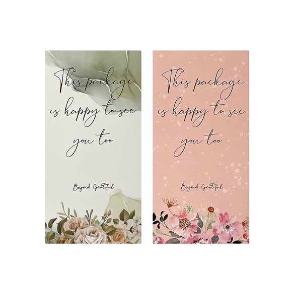 Wrapables 4" x 2" Rectangular Thank You Sealing Stickers and Labels for Packages, Boxes, Bags, Small Business, Gifts (100pcs), Bouquet
