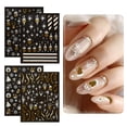 thumbnail image 1 of Wrapables 5D Embossed Festive Holiday Nail Art Decal Stickers, Self Adhesive Xmas Design (Set of 4), Winter Magic, 1 of 4
