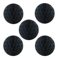 thumbnail image 1 of Wrapables® 6" Set of 5 Tissue Honeycomb Ball Party Decorations for Weddings, Birthday Parties, Baby Showers, and Nursery Décor, Black, 1 of 4