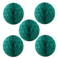 thumbnail image 1 of Wrapables® 6" Set of 5 Tissue Honeycomb Ball Party Decorations for Weddings, Birthday Parties, Baby Showers, and Nursery Décor, Green, 1 of 4