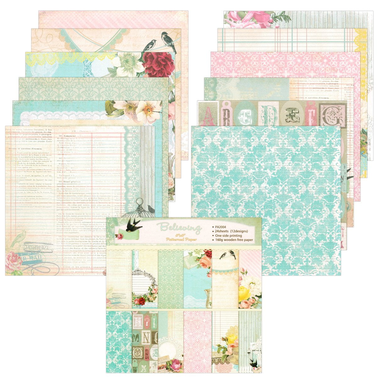Wildflower Scrapbook Paper: Floral Scrap Booking Pages These 20 Double  Sided Sheets Are Perfect For Collage, Origami, Card Making, Junk Journals  And