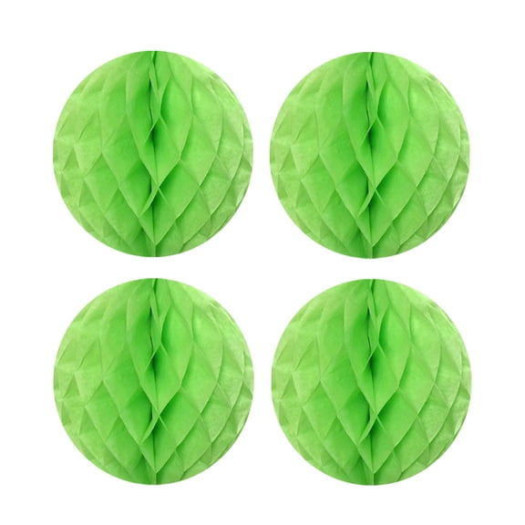 Wrapables® 8" Set of 4 Tissue Honeycomb Ball Party Decorations for Weddings, Birthday Parties, Baby Showers, and Nursery Décor, Light Green