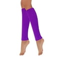 thumbnail image 1 of Wrapables 80's Style Neon Fluorescent Ribbed Leg Warmers, Purple, 1 of 5