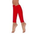 thumbnail image 1 of Wrapables 80's Style Neon Fluorescent Ribbed Leg Warmers, Red, 1 of 5