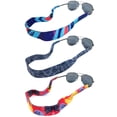thumbnail image 1 of Wrapables Adjustable Eyewear Retainer, Sunglass Strap with Neoprene Floating Material for Sports and Outdoors (Set of 3), Abstract, 1 of 8