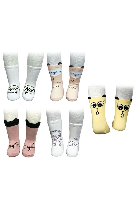® Adorable Pets Baby Socks (Set of 5), Girl