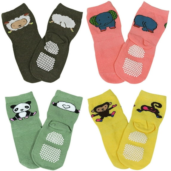 Wrapables® Animal Fun Non-Skid Baby Socks (Set of 4)