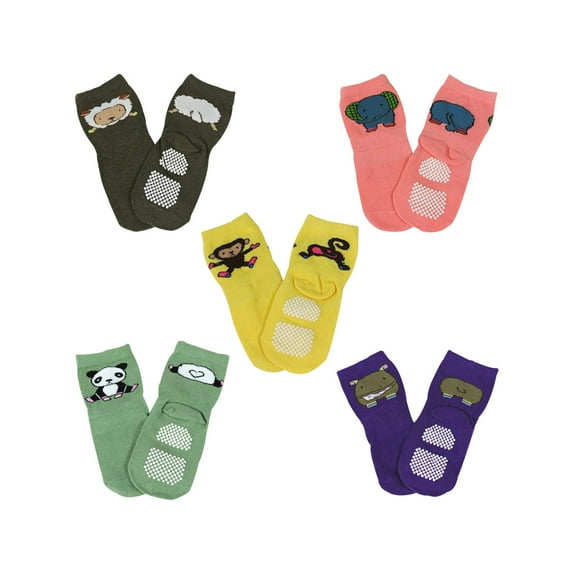 Wrapables® Animal Fun Non-Skid Baby Socks (Set of 5)