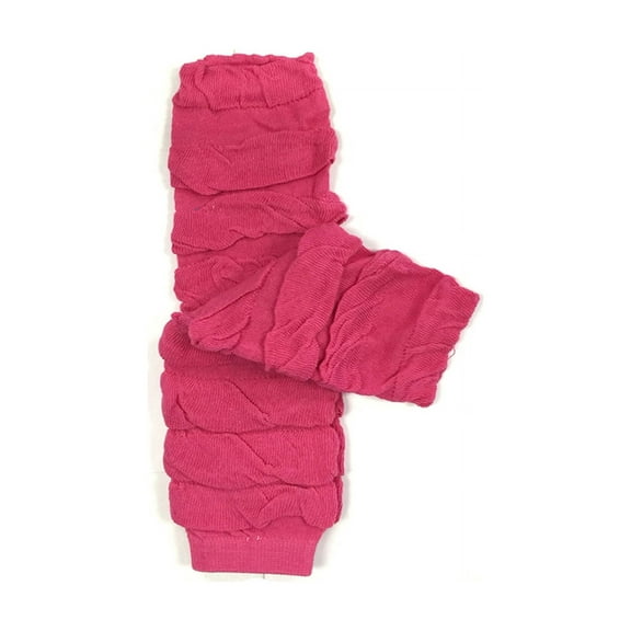 Wrapables® Baby Polka Dot and Solid Color Leg Warmers O/S Hot Pink Ruched
