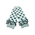 thumbnail image 1 of Wrapables® Baby Polka Dot and Solid Color Leg Warmers O/S White and Black Ruffles, 1 of 1