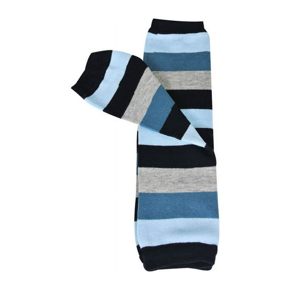 Wrapables® Baby Stripes and Chevron Leg Warmers O/S Blues and Gray S