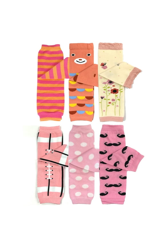 Baby & Toddler Girls Set of 6 Assorted Leg Warmers, GS01