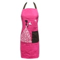 thumbnail image 1 of Wrapables® Butterfly Girl Adjustable Work Apron, Hot Pink, 1 of 4