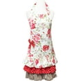 thumbnail image 1 of Wrapables Canvas Apron, Ruffles and Roses, 1 of 4