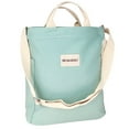 thumbnail image 1 of Wrapables Canvas Tote Bag for Women, Casual Cross Body Shoulder Handbag, Sea Foam, 1 of 5
