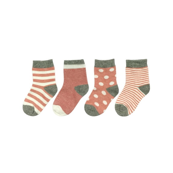 Wrapables® Casual Cute Socks for Baby (Set of 4), Berry Pink