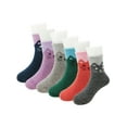 thumbnail image 1 of Wrapables Children's Thick Winter Warm Wool Socks (Set of 6), Cats L, 1 of 9