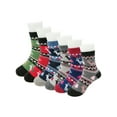 thumbnail image 1 of Wrapables Children's Thick Winter Warm Wool Socks (Set of 6), Christmas Reindeer L, 1 of 9